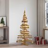 vidaXL Weihnachtsb&auml;ume mit St&auml;nder Braun 150 cm Massivholz Kiefer