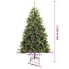 vidaXL K&uuml;nstlicher klappbarer Weihnachtsbaum mit Tannenzapfen 240 cm
