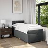 vidaXL Boxspringbett mit Matratze Dunkelgrau 100x200 cm Stoff
