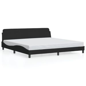 vidaXL Bettgestell "Dover" Schwarz 200x200 cm Samt
