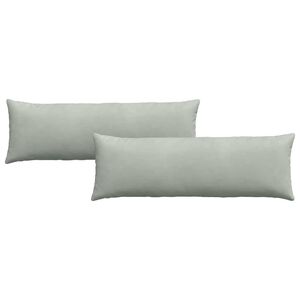 vidaXL Sofakissen 2 St&uuml;ck Hellgrau 120 x 40 cm Cordstoff