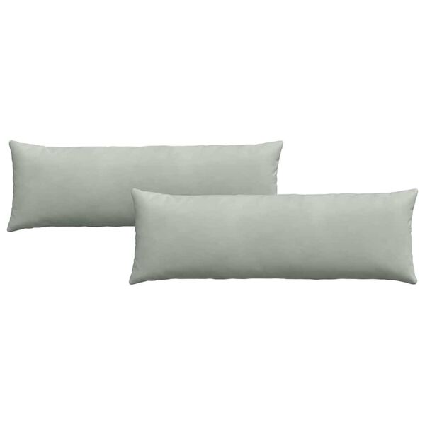 vidaXL Sofakissen 2 St&uuml;ck Hellgrau 120 x 40 cm Cordstoff