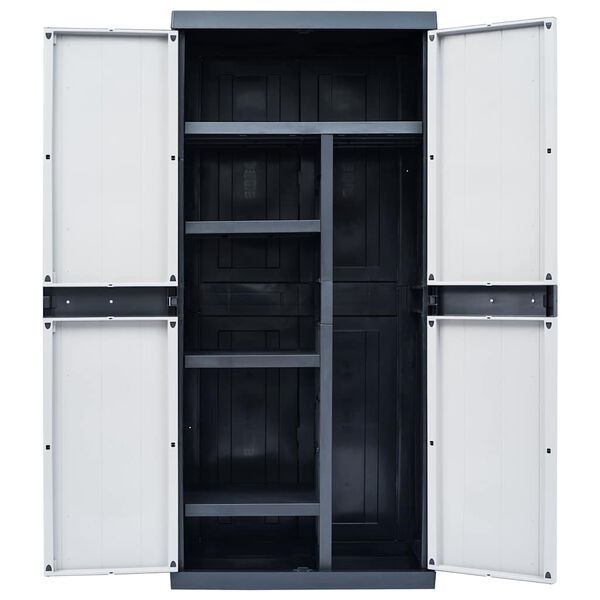 vidaXL Garten-Schrank Schwarz 89 x 54 x 190 cm Kunststoff