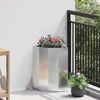 vidaXL Eckpflanzer Silber 30 x 30 x 50 cm Verzinkter Stahl