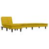 vidaXL Schlafsofa in L-Form Gelb 255x140x70 cm Samt