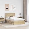 vidaXL Bettrahmen Sonoma 120 x 200 cm Massives Kiefernholz