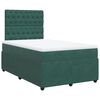 vidaXL Boxspringbett mit Matratze Dunkelgr&uuml;n 120x200 cm Samt