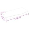 vidaXL Wandregal Hellbraun 60x30x(2-4) cm Massivholz Eiche Behandelt