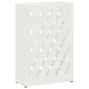 vidaXL Regenschirmst&auml;nder Wei&szlig; 28 x 12 x 41 cm Stahl