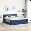 vidaXL Ottoman-Bett mit Matratze Blau 160x200 cm Stoff