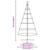vidaXL Weihnachtsdeko mit Ständer Schwarz 150 cm Stahl
