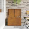 vidaXL Au&szlig;enlagerbox Rostig 80 x 50,5 x 50 cm Stahl