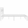 vidaXL Bettgestell mit Kopfteil Metall Wei&szlig; 140x190 cm