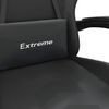 vidaXL Gaming-Stuhl mit Fu&szlig;st&uuml;tze Drehbar Schwarz Kunstleder