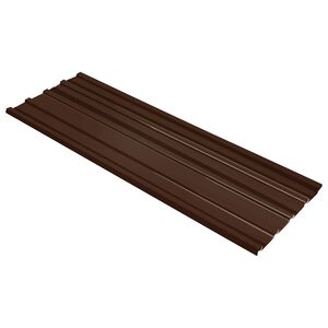 vidaXL Dachpaneel 12 stk. Braun 129 x 45 cm Verzinkter Stahl