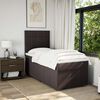 vidaXL Boxspringbett mit Matratze Dunkelbraun 80x200 cm Stoff