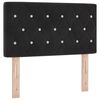 vidaXL Boxspringbett mit Matratze Schwarz 80 x 200 cm Samt