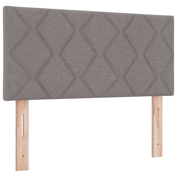 vidaXL Boxspringbett mit Matratze Taupe 100 x 200 cm Stoff