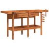 vidaXL Werkbank mit Schubladen Schraubst&ouml;cken 162x62x83 cm Akazienholz