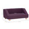 vidaXL Hundesofa Burgunderrot 95x63x39 cm Leinen
