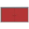 vidaXL Werkzeugschrank mit Regal Rot und Grau 50 x 20 x 55 cm