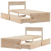 vidaXL Massivholzbett ohne Matratze 75x190 cm Kiefernholz
