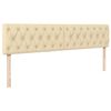 vidaXL Ottoman-Bett mit Matratze Creme 200x200 cm Stoff