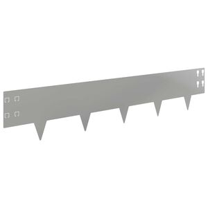 vidaXL Raseneinfassung 30 stk. 100 x 20 cm Stahl Silber