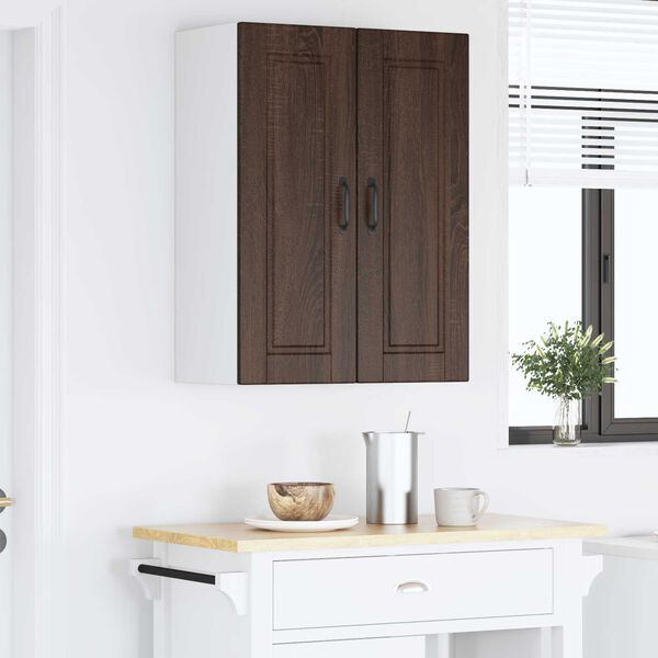 vidaXL K&uuml;chenschrank mit T&uuml;r 2 pcs Braun Eichen-Optik 30 x 31 x 80 cm