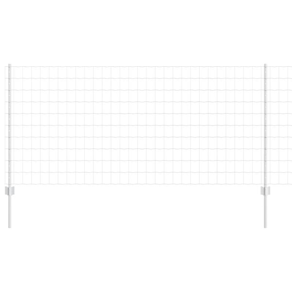 vidaXL Zaun mit Pfosten Silber 1 x 10 m Stahl