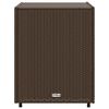 vidaXL Gartenschrank Braun 55x59x69 cm Poly Rattan