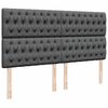 vidaXL Ottoman-Bett mit Matratze Dunkelgrau 160x200 cm Stoff
