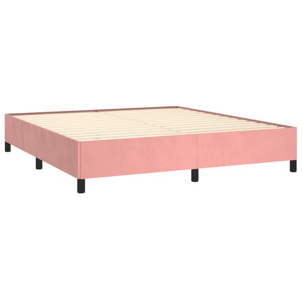 vidaXL Bettgestell Rosa 180x200 cm Samt