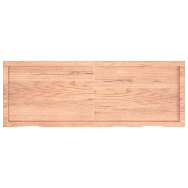 vidaXL Wandregal Hellbraun 140x50x(2-6) cm Massivholz Eiche Behandelt