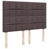 vidaXL Ottoman-Bett mit Matratze Dunkelbraun 140x200 cm Stoff