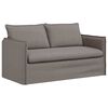 vidaXL Sofa 140cm 2 pcs Taupe Metall