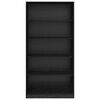vidaXL Kleiderschrank mit Regal Schwarz Eichen-Optik 100 x 50 x 200 cm