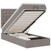 vidaXL Ottoman-Bett mit Matratze & LEDs Taupe 80x200 cm Stoff