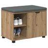 vidaXL Flurbank mit Kissen Uni Artisan-Eiche 60 x 38 x 46 cm