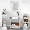 vidaXL Badezimmerm&ouml;bel-Set 4 pcs Antik Wei&szlig; Massives Kiefernholz