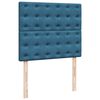vidaXL Ottoman-Bett mit Matratzen & LEDs Dunkelblau 120x200 cm Samt