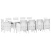 vidaXL Garten Essgruppe 11 pcs Wei&szlig; Polypropylen