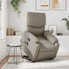 vidaXL Massagesessel mit Aufstehhilfe Cappuccino-Braun Kunstleder