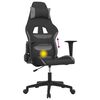 vidaXL Gaming-Stuhl mit Massagefunktion Schwarz und Hellgrau Stoff
