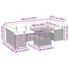 vidaXL 8-tlg. Garten-Sofagarnitur mit Kissen Schwarz Poly Rattan