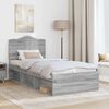 vidaXL Bettrahmen Graues Sonoma 90 x 200 cm Massives Kiefernholz