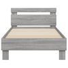 vidaXL Bettgestell mit Kopfteil Grau Sonoma 90x200 cm Holzwerkstoff