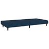 vidaXL Schlafsofa 2-Sitzer mit Hocker Blau Samt