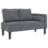 vidaXL Chaiselongue mit Kissen Dunkelgrau Samt