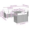 vidaXL Garten-Sofa-Set mit Speicher 9 pcs Schwarz Poly Rattan